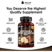 New Leaf Lions Mane & Reishi Capsules